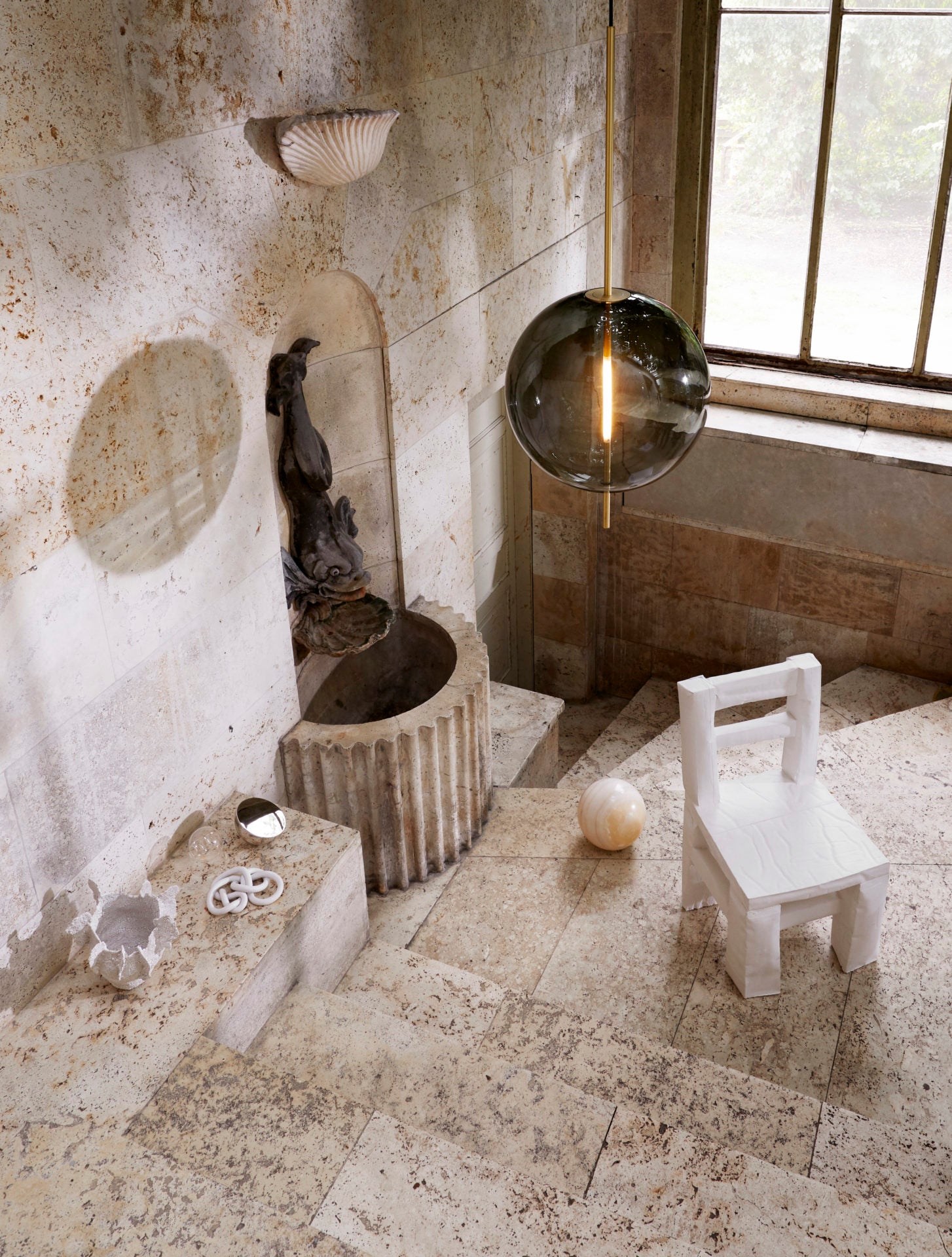 Kandinsky 45 Pendant - Smoked Grey/Brass