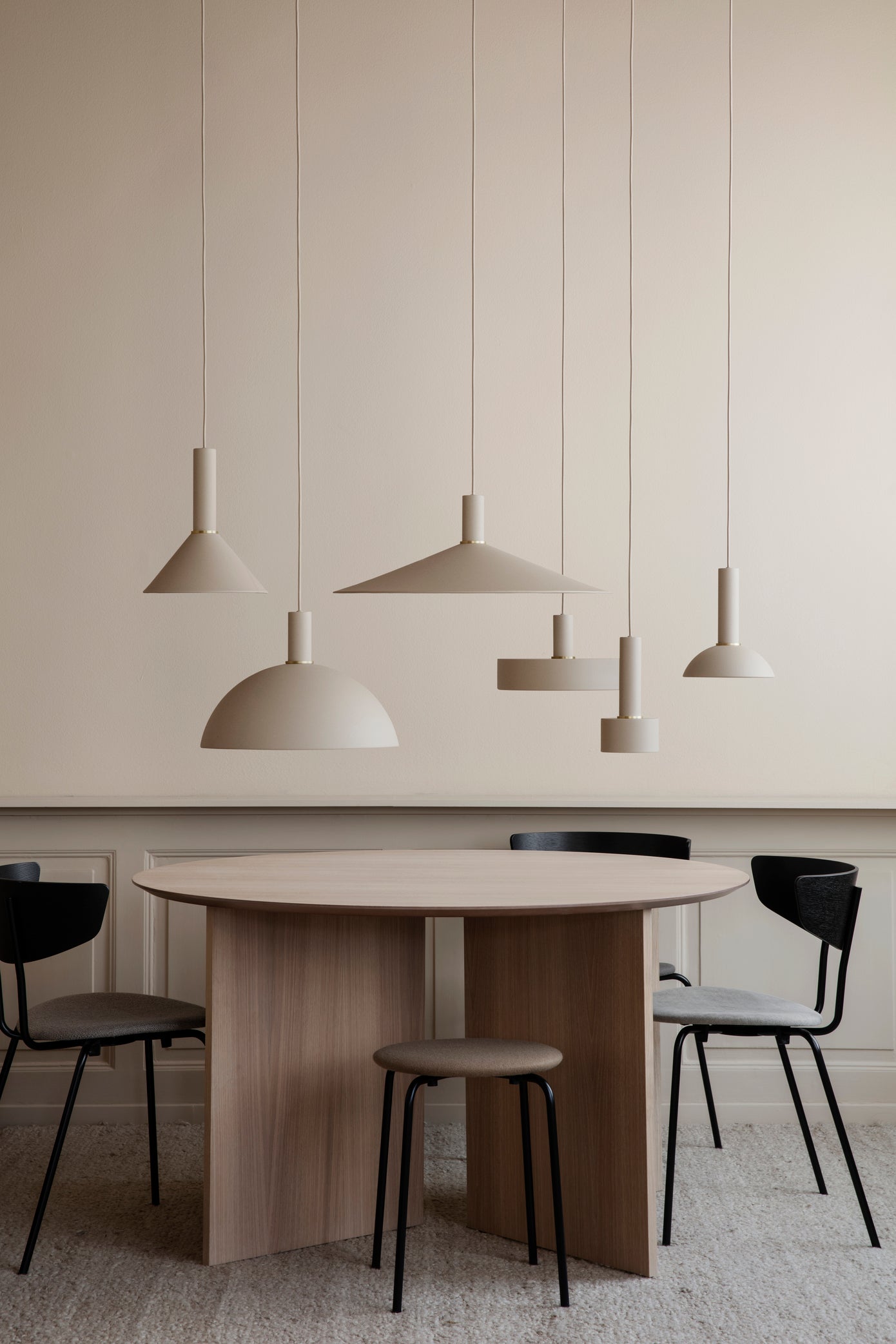 Corp de iluminat Hoop Shade Low Socket - cașmir