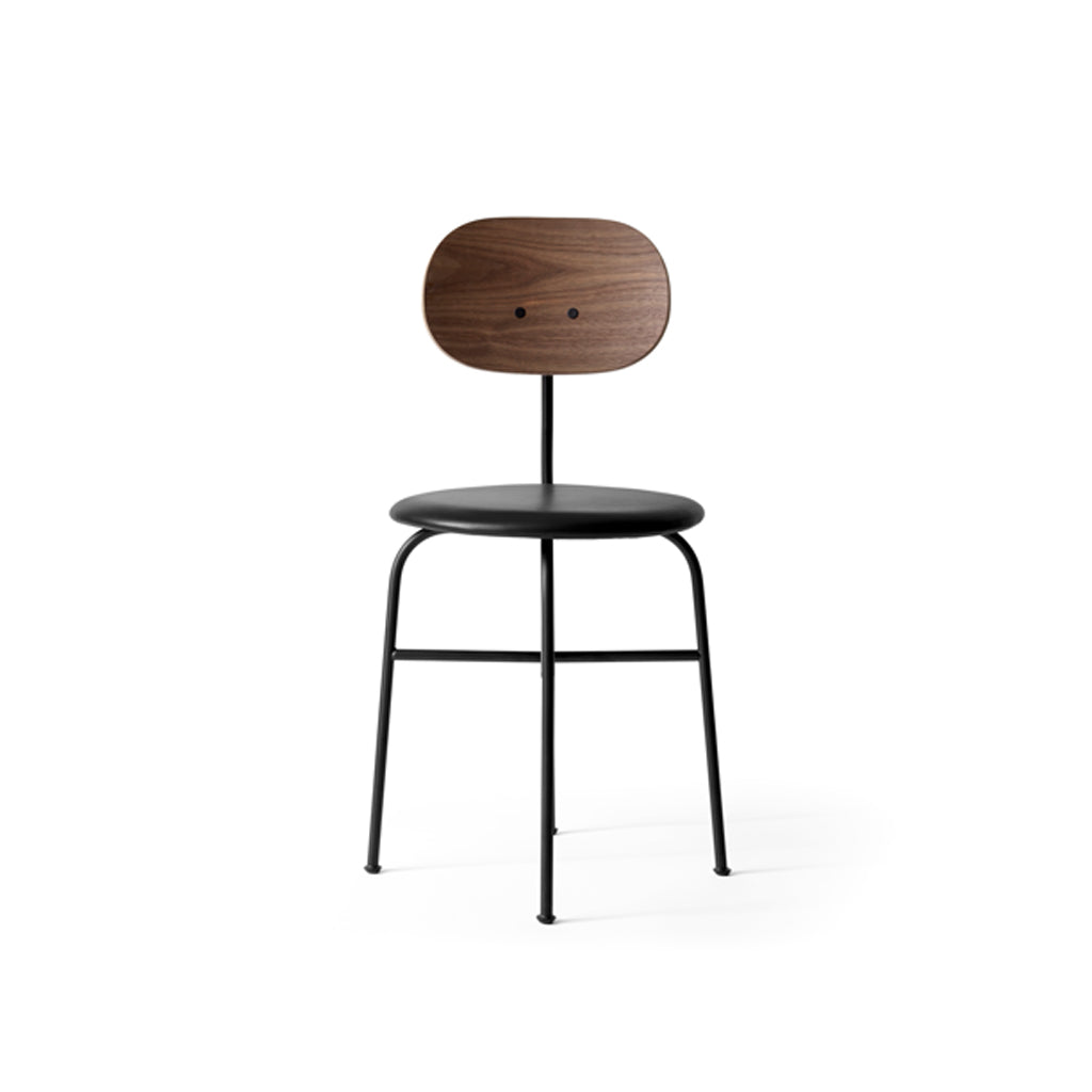 Afteroom Dining Chair Plus Walnut Backrest - Upholstery Leather- Category 1