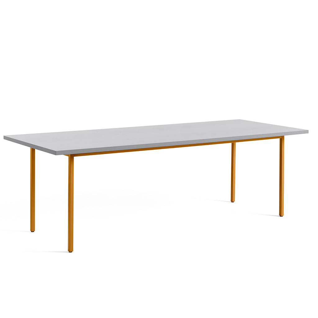 Two-Colour Rectangular Dining Table - Ochre, Light grey