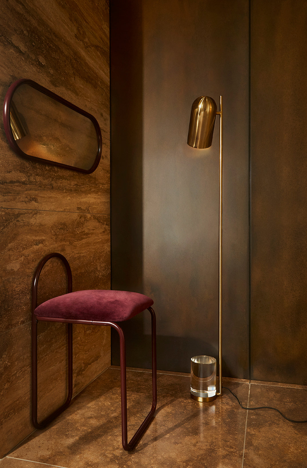 Angui Mirror Bordeaux