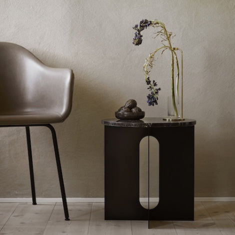 Androgyne Side Table Top - Nero Marquina marble