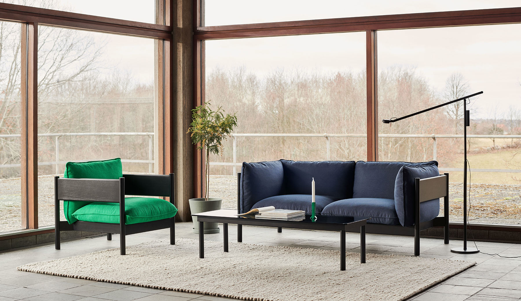 Arcs Candleholder L - Green