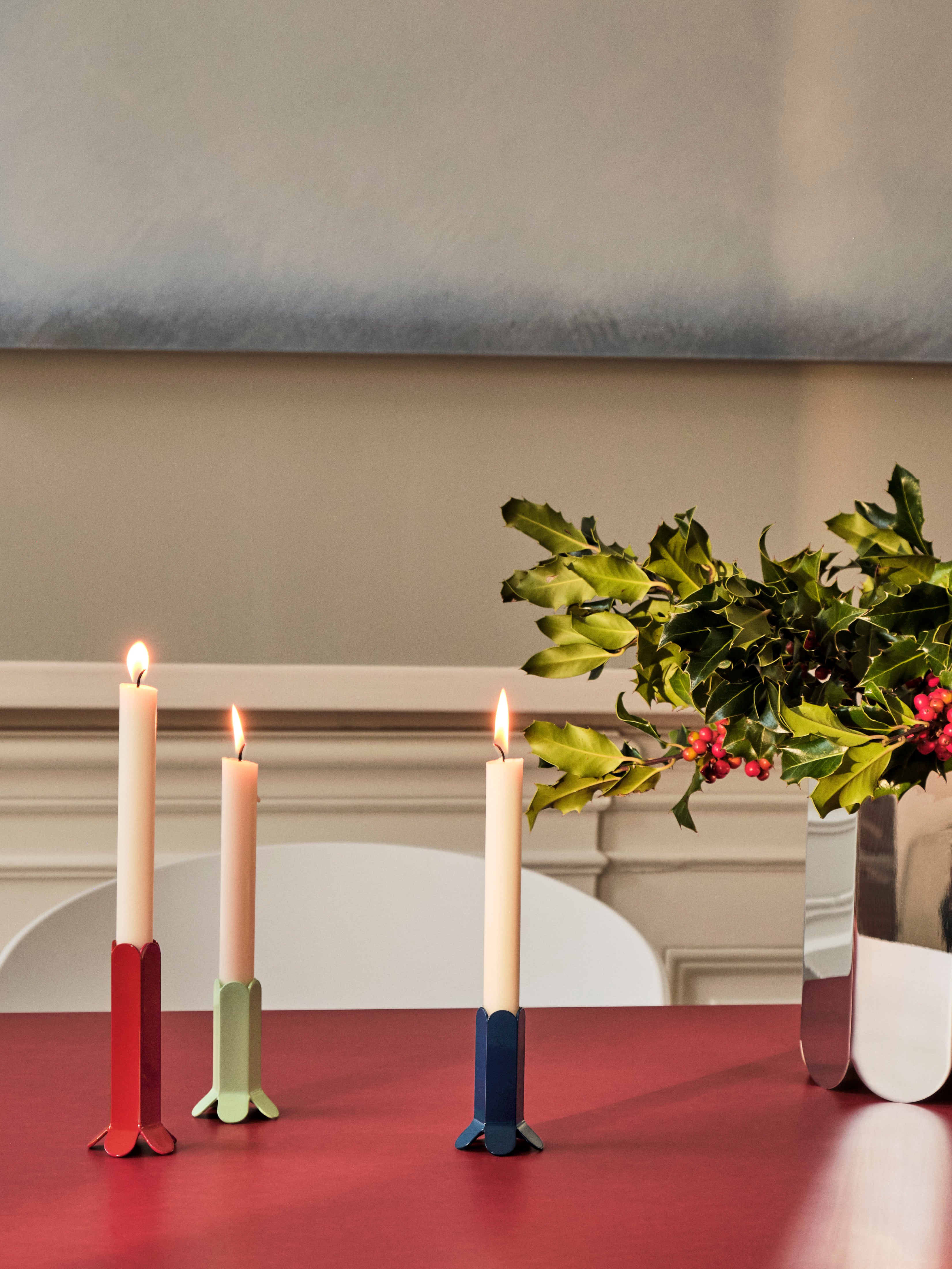Arcs Candleholder L - Red