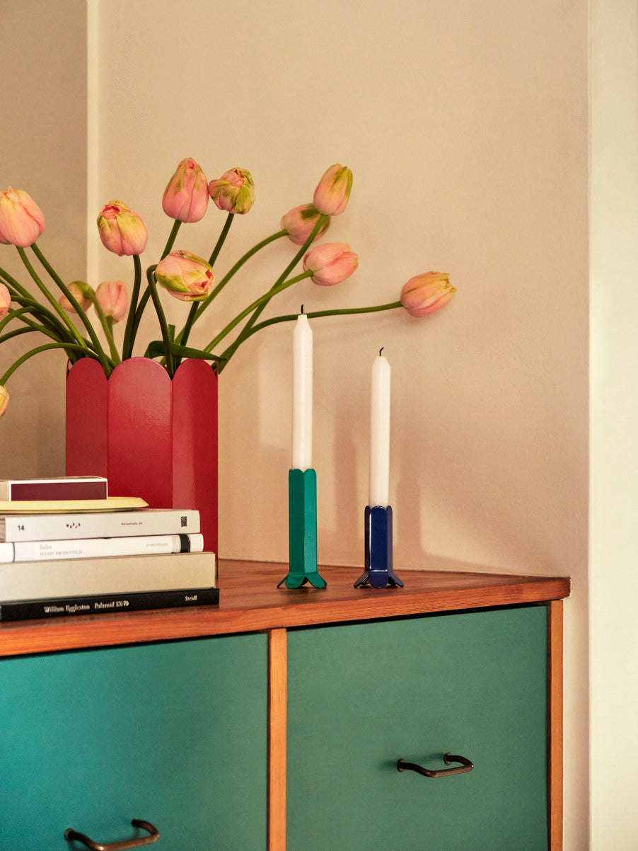Arcs Candleholder L - Green