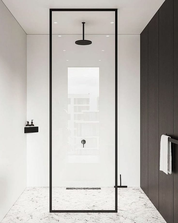 Bath Shelf Corner - Black