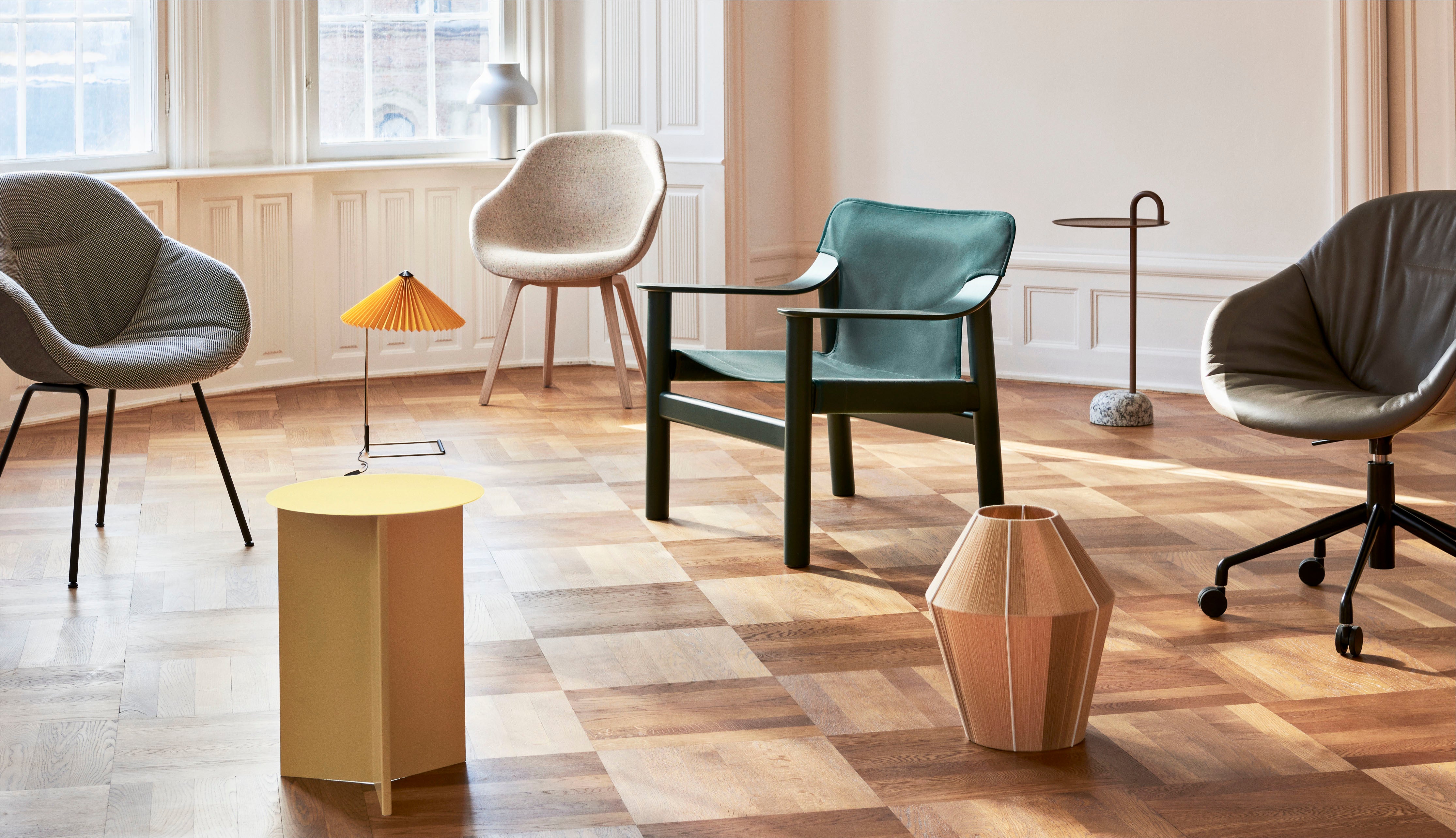 High Slit Side Table - Light yellow