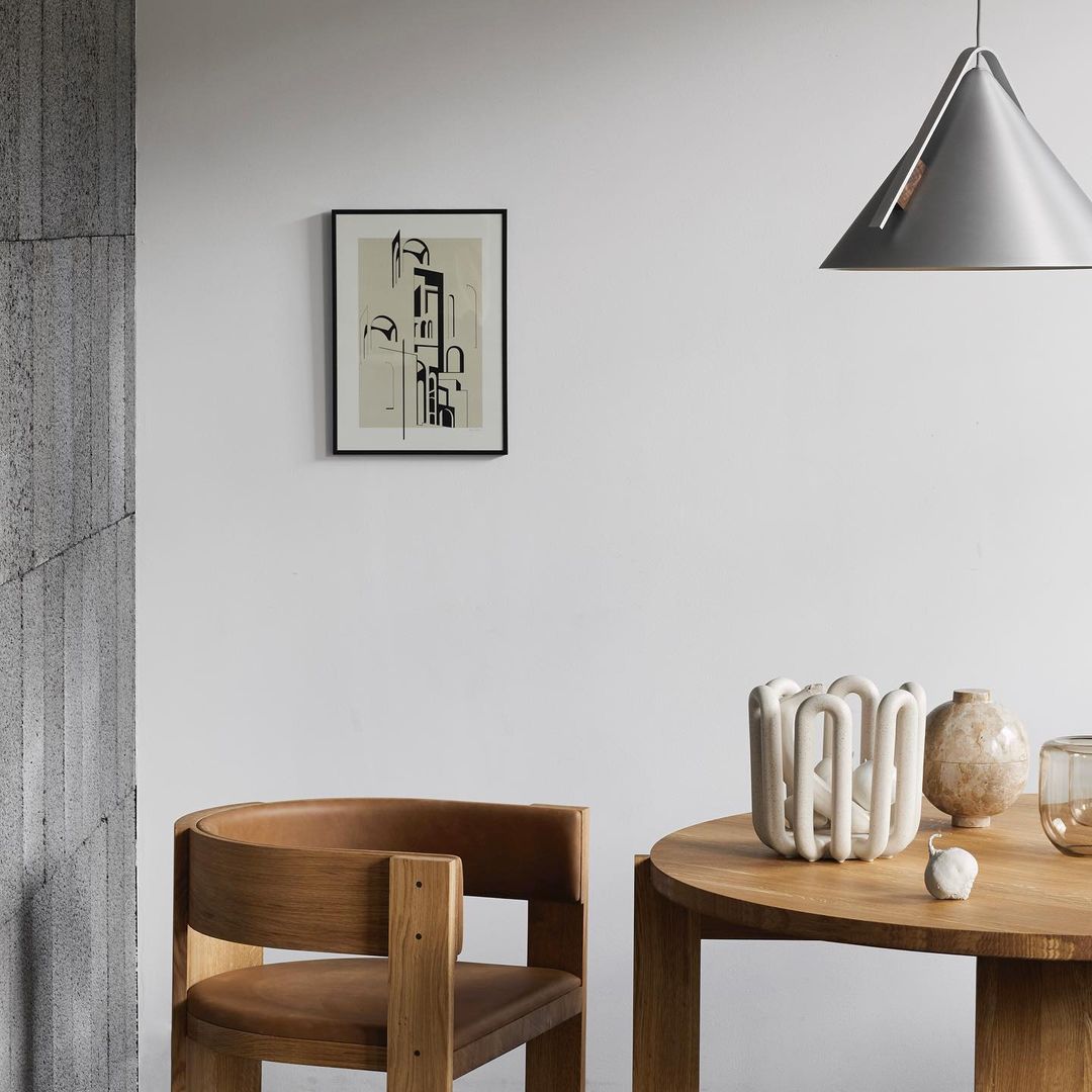 Scaun de dining Collector | Stejar | Tapițerie din piele