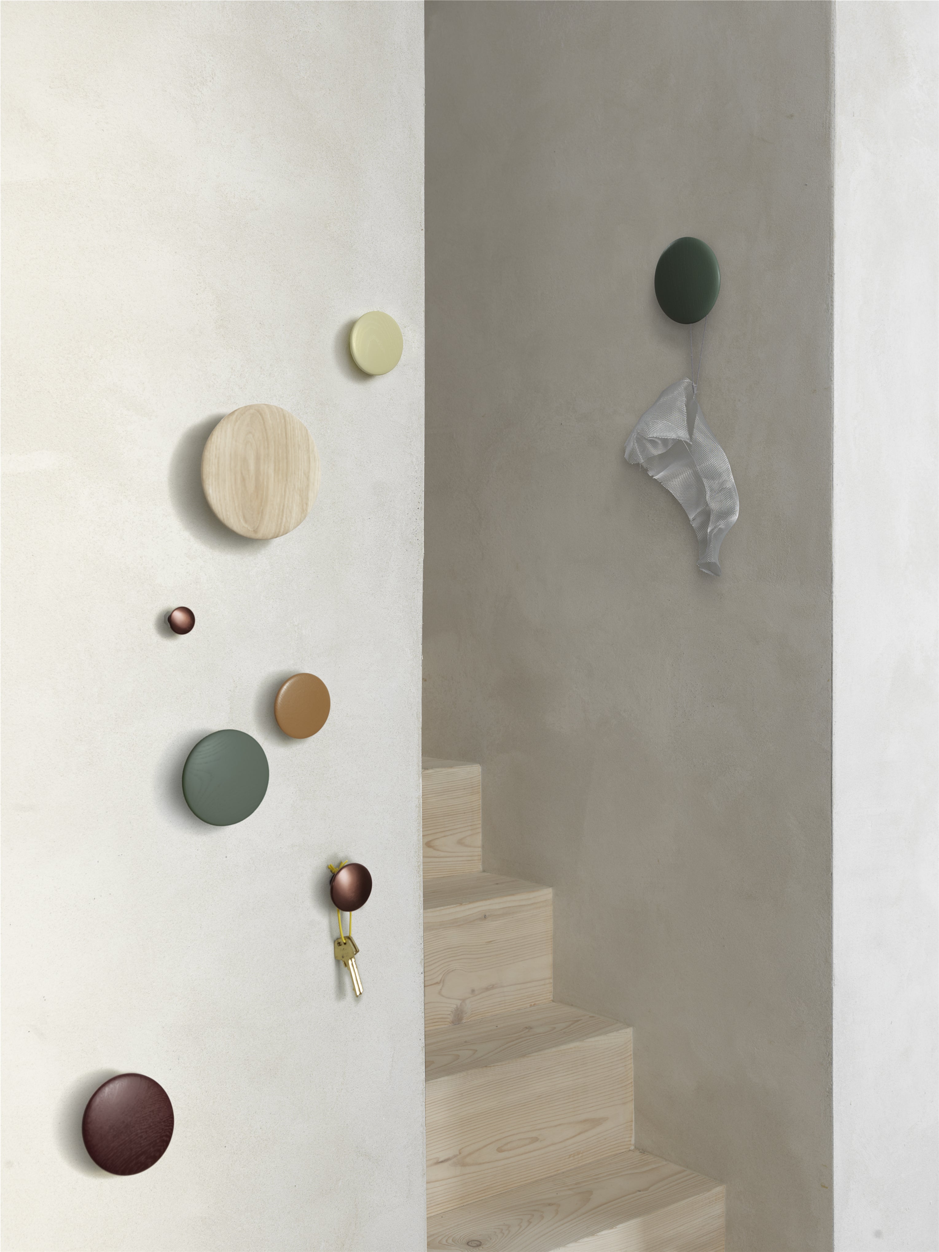 Dots Wood - Beige-Green