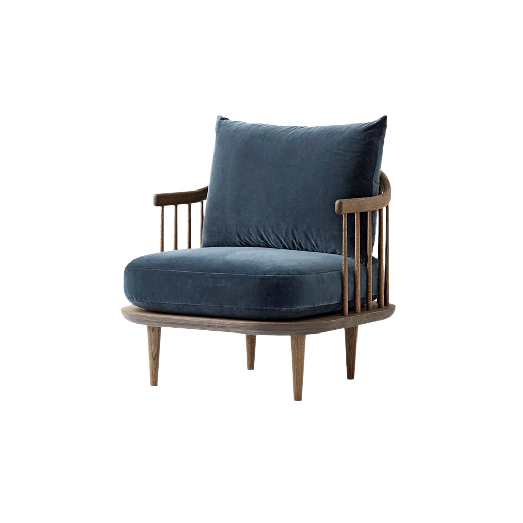 Fly Lounge Chair SC10 - Smoked Oiled Oak w. Velvet 10 Twilight