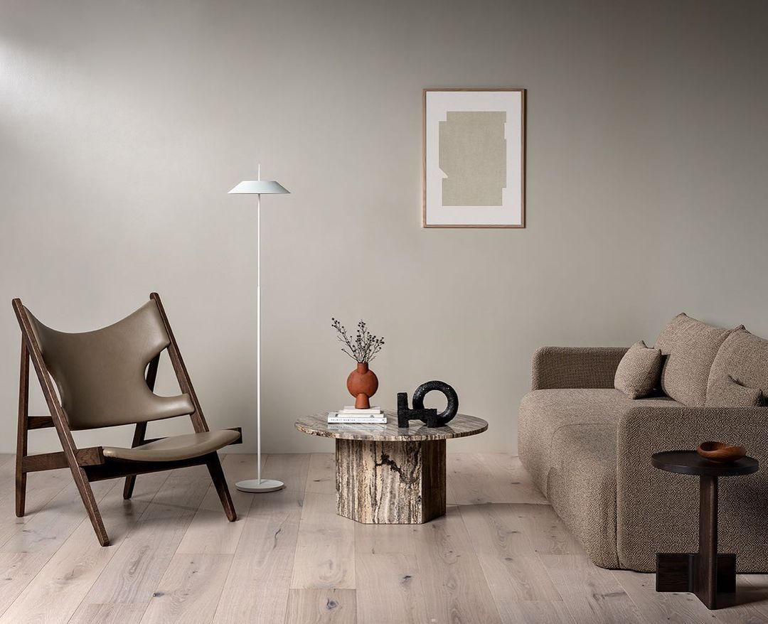 Knitting Lounge Chair - Dark stained oak / Dakar 0311