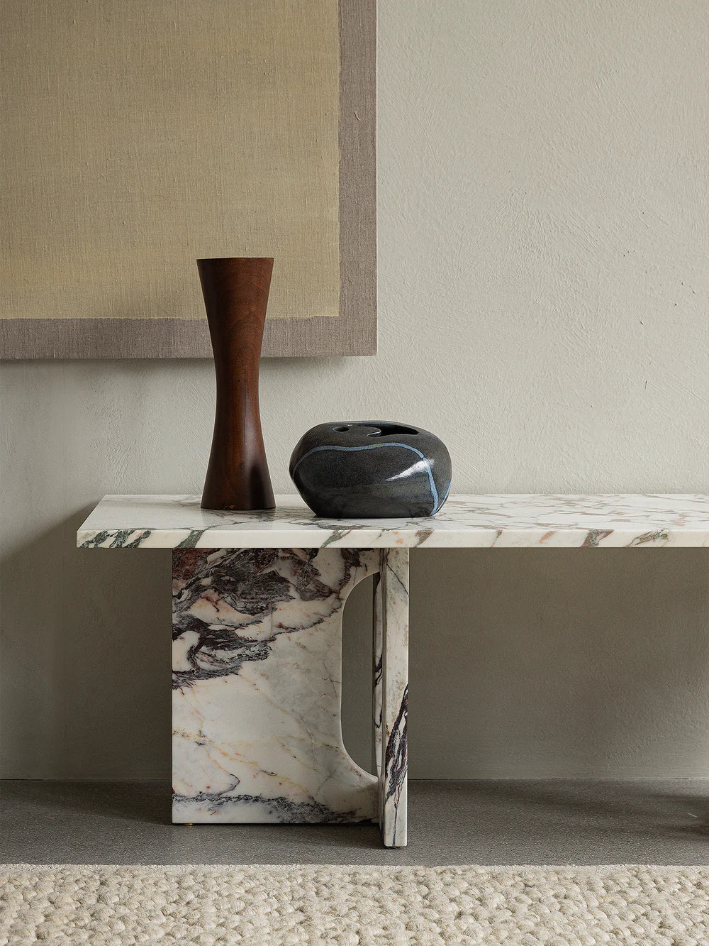 Androgyne Lounge Table, Calacatta Viola Marble