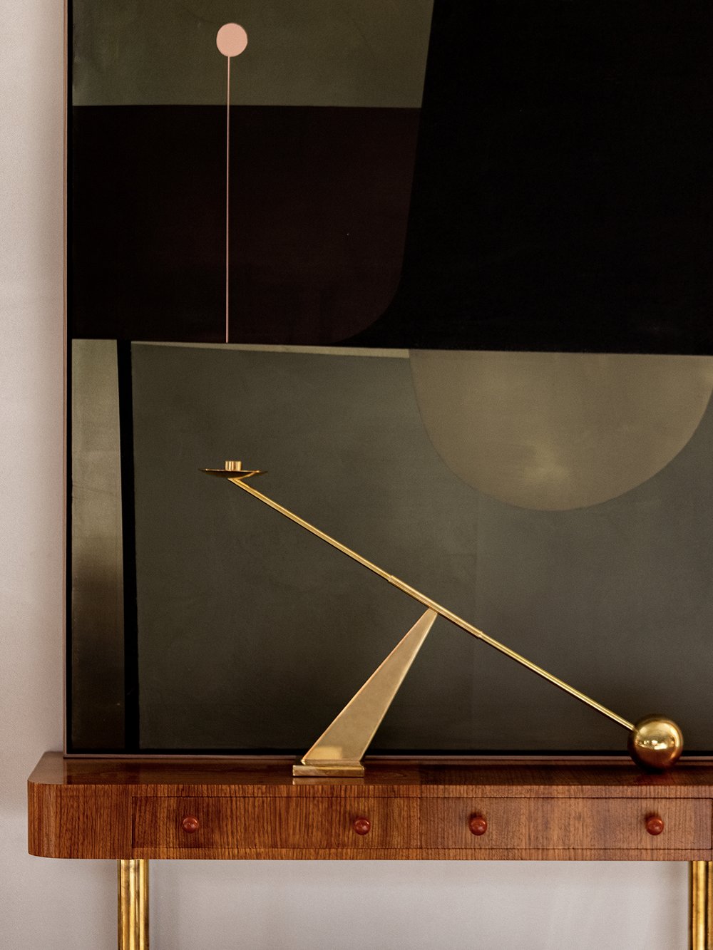 Interconnect Candle Holder - Brass