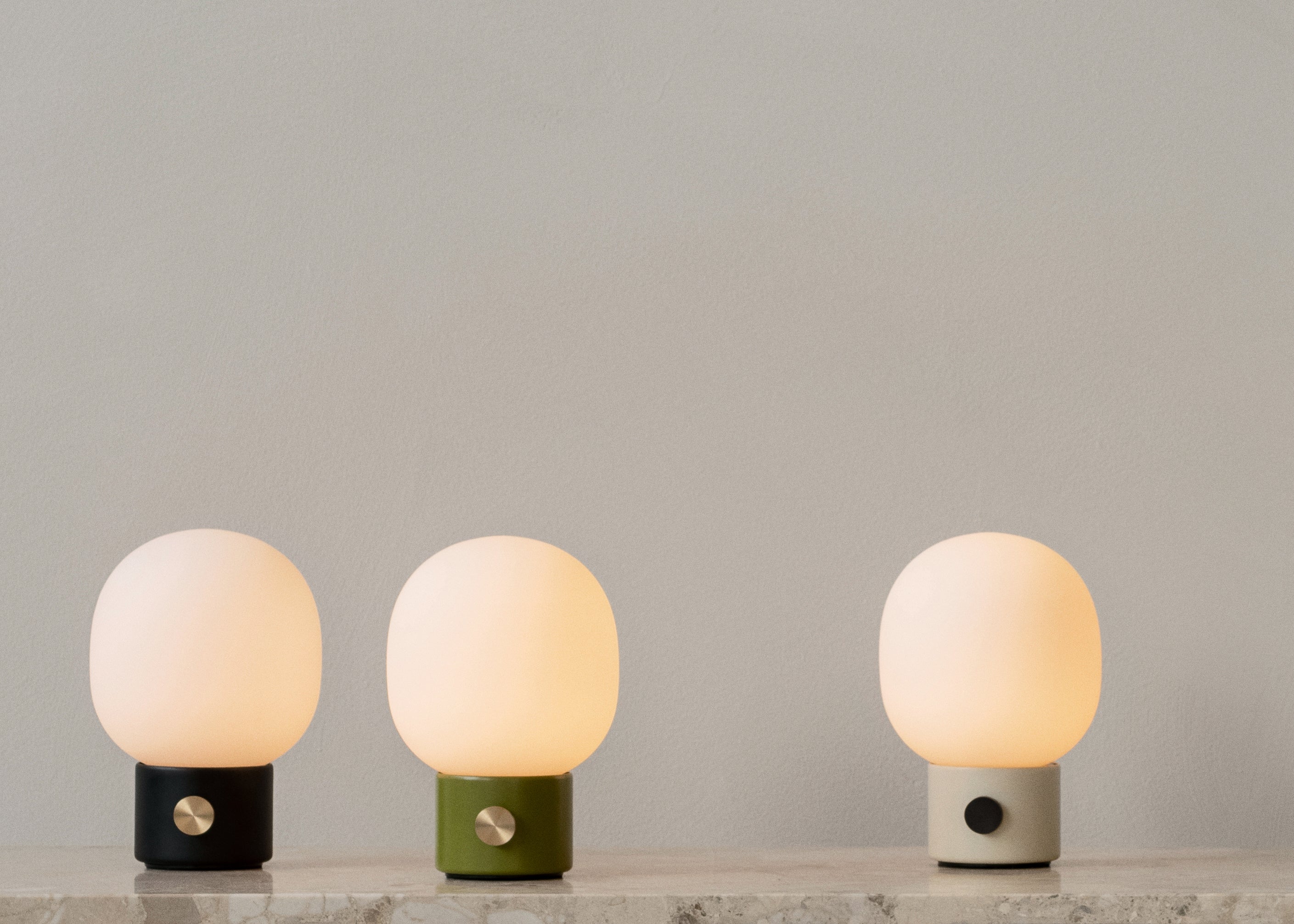 JWDA Table Lamp, Portable - Alabaster white