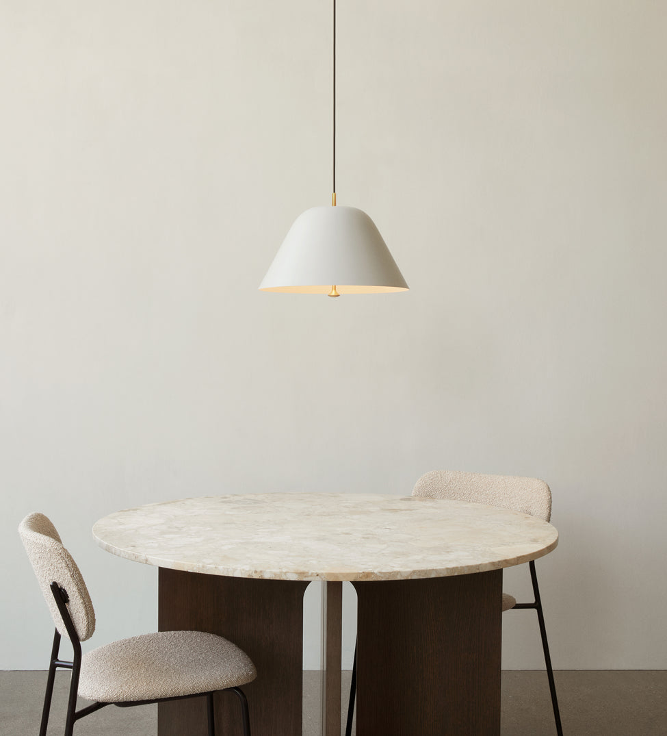 Androgyne Dining Table 120 Dark stained oak / Kunis breccia sand