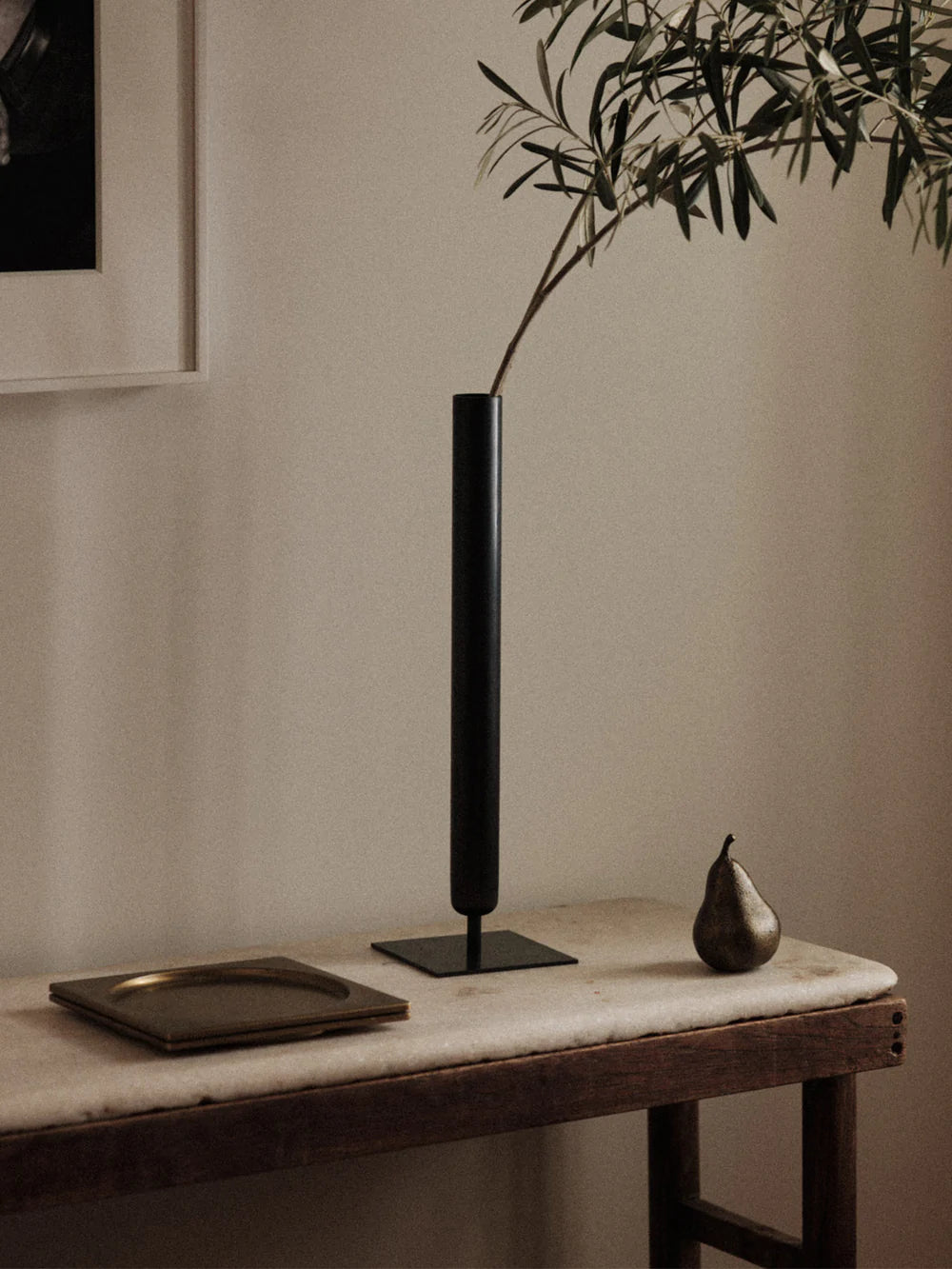 Stance Vase, H50, Bronzed Brass