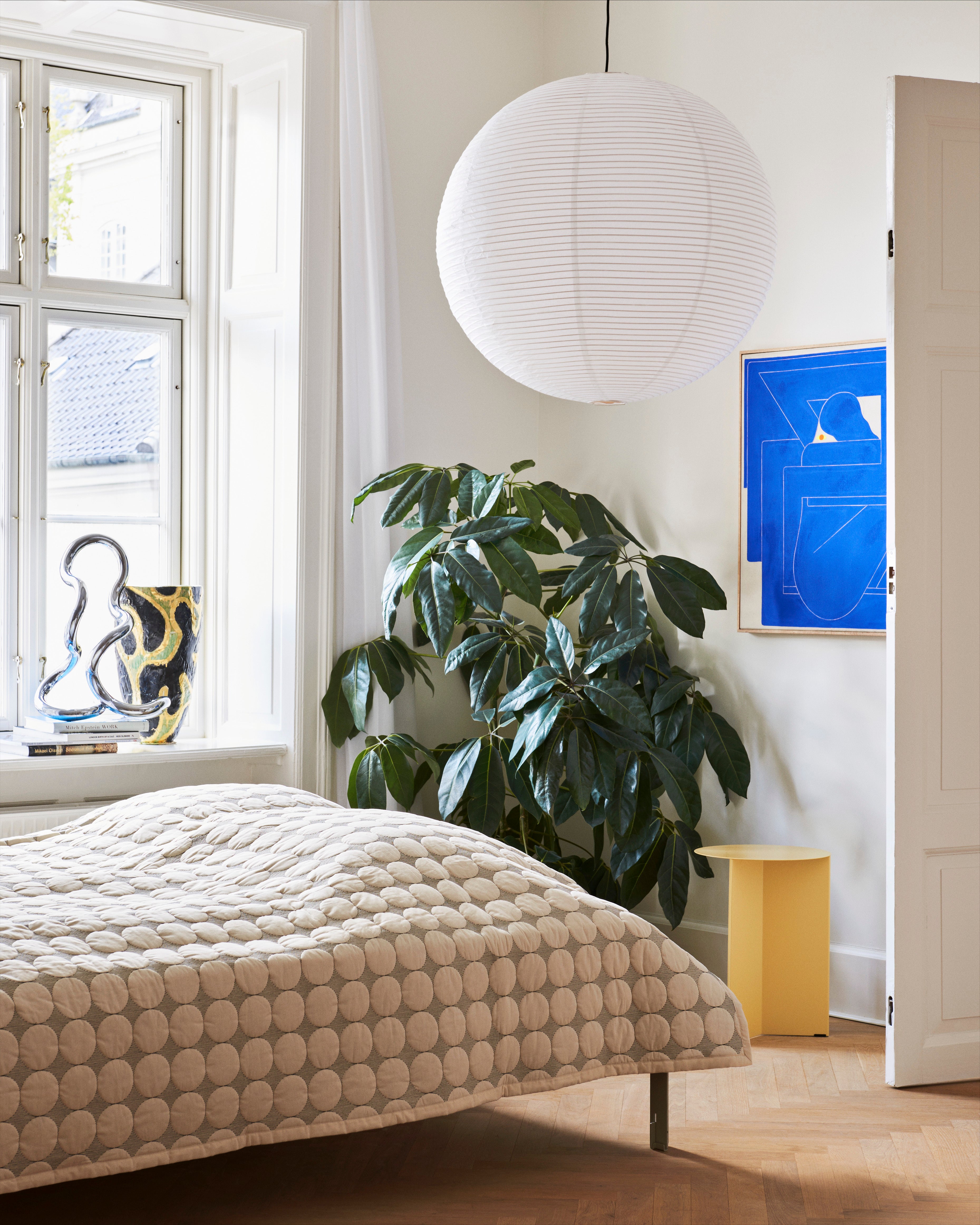 High Slit Side Table - Light yellow
