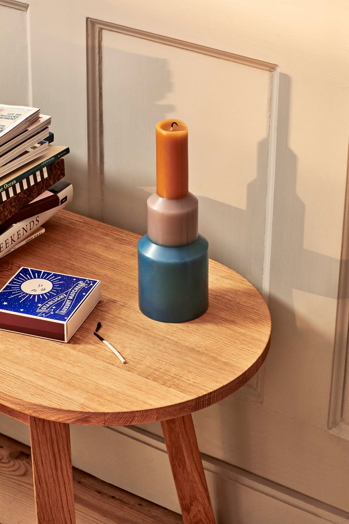 Pillar Candle M - Blue