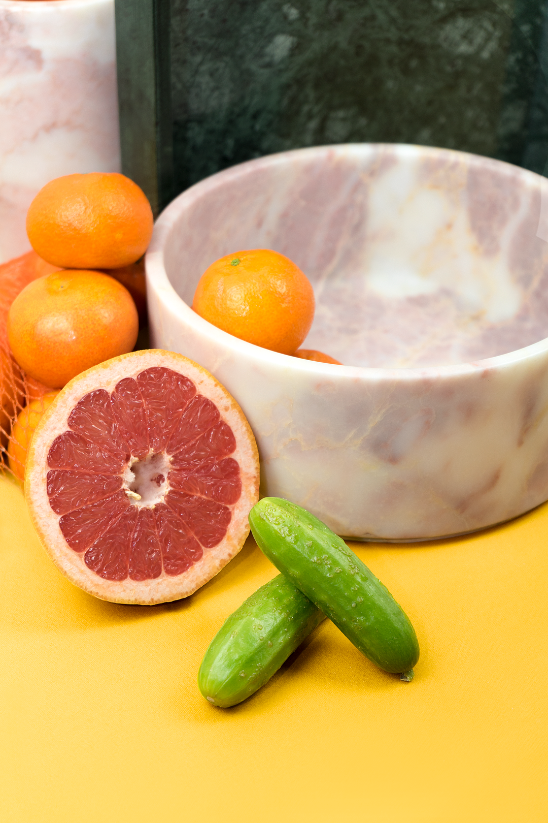 Pink Marble Fruit Bowl