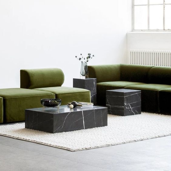 Plinth Low - Grey marble kendzo