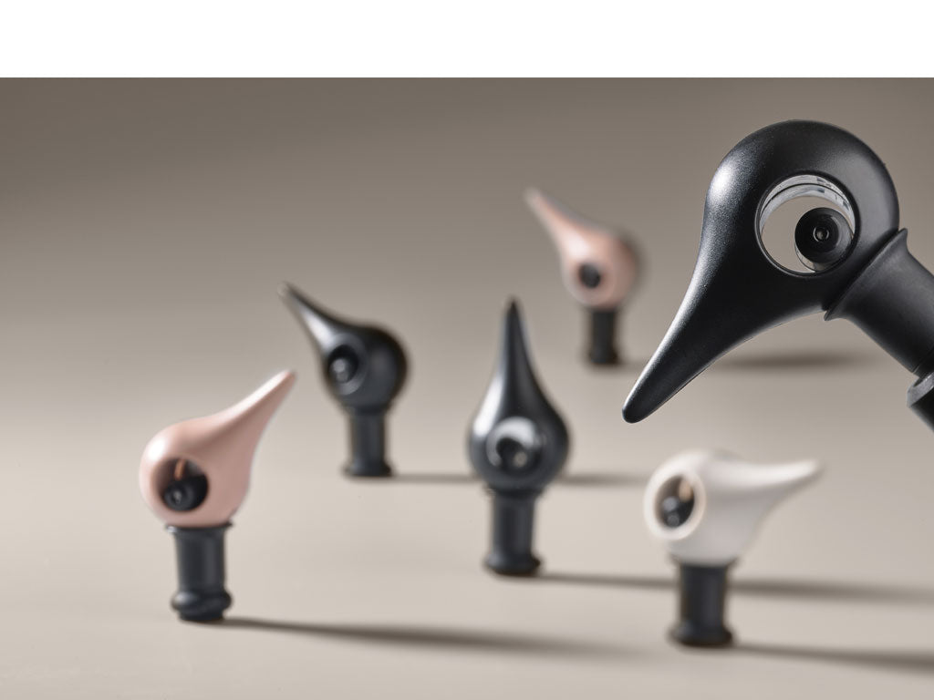 Rocks Wine Stopper - Bird, Warm Grey