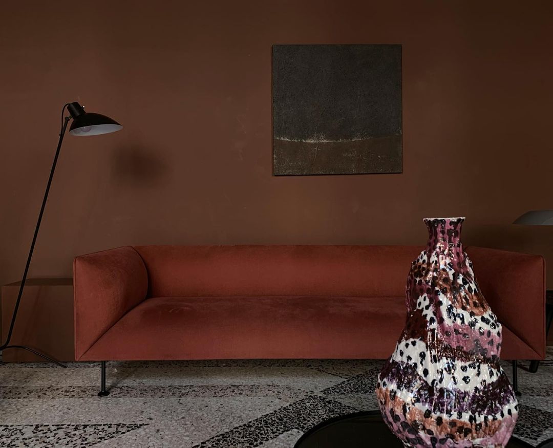VV Cinquanta Floor Lamp - Black frame, black reflector