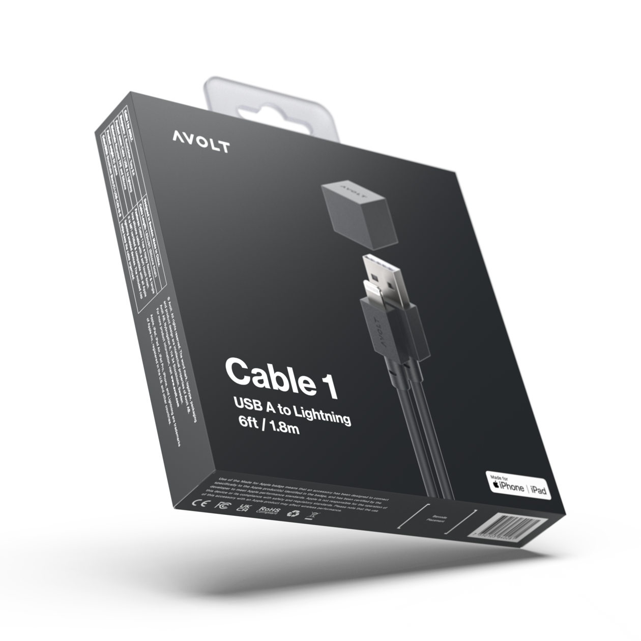 Cable 1 USB-A to Apple Lightning - Stockholm Black