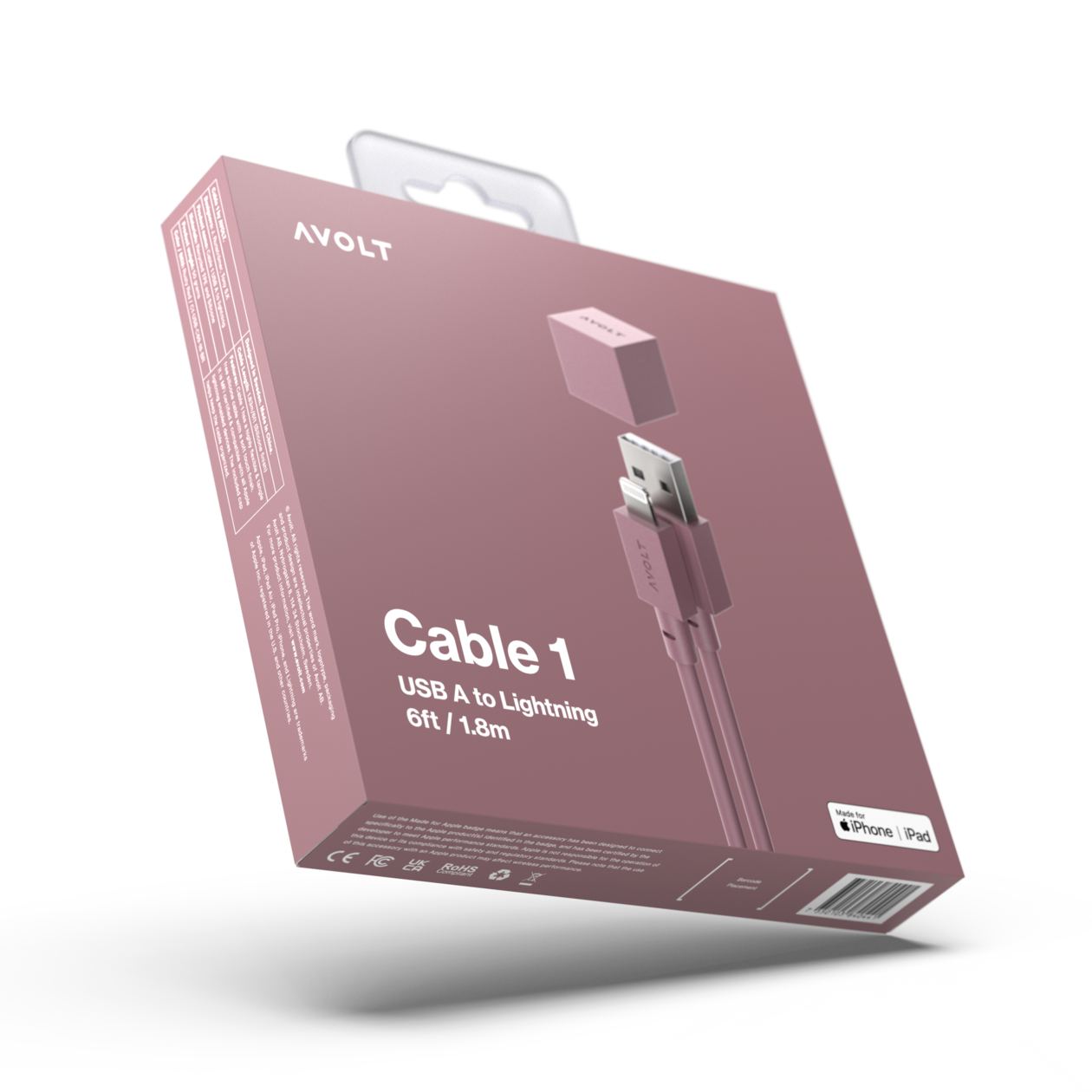 Cable 1 USB-A to Apple Lightning - Rusty Red