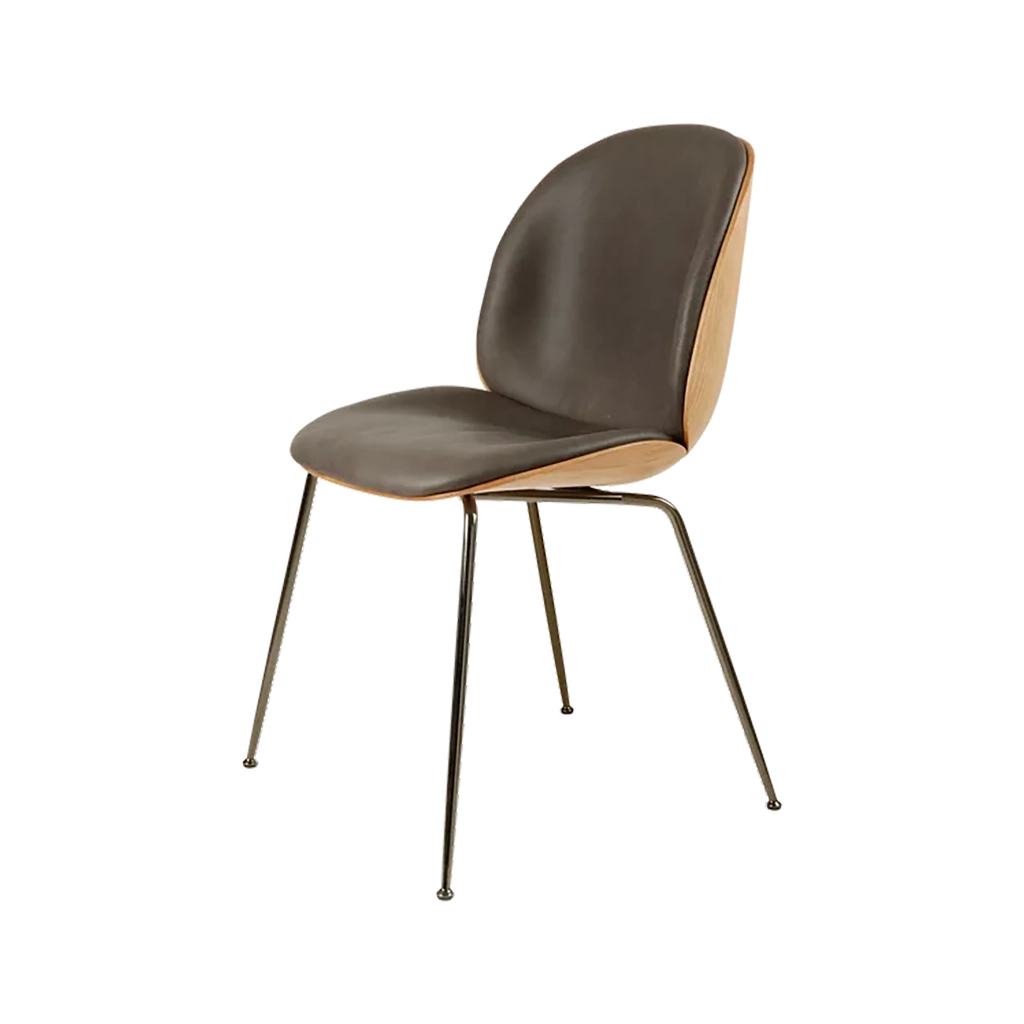 Beetle Dining Chair 3D Veneer - Front Upholstered