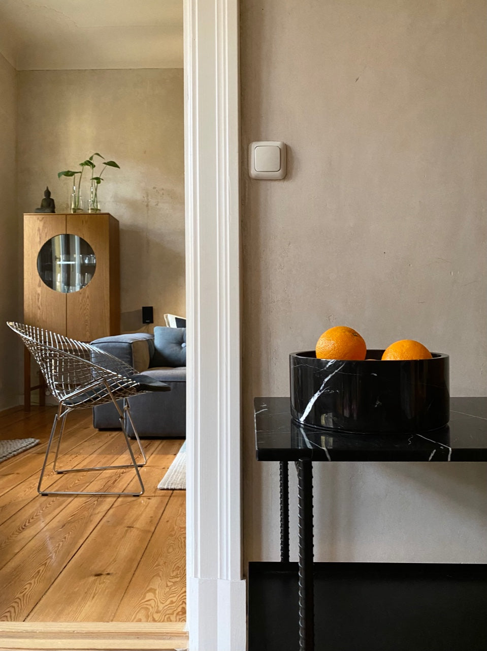 Black Marble Fruit Bowl