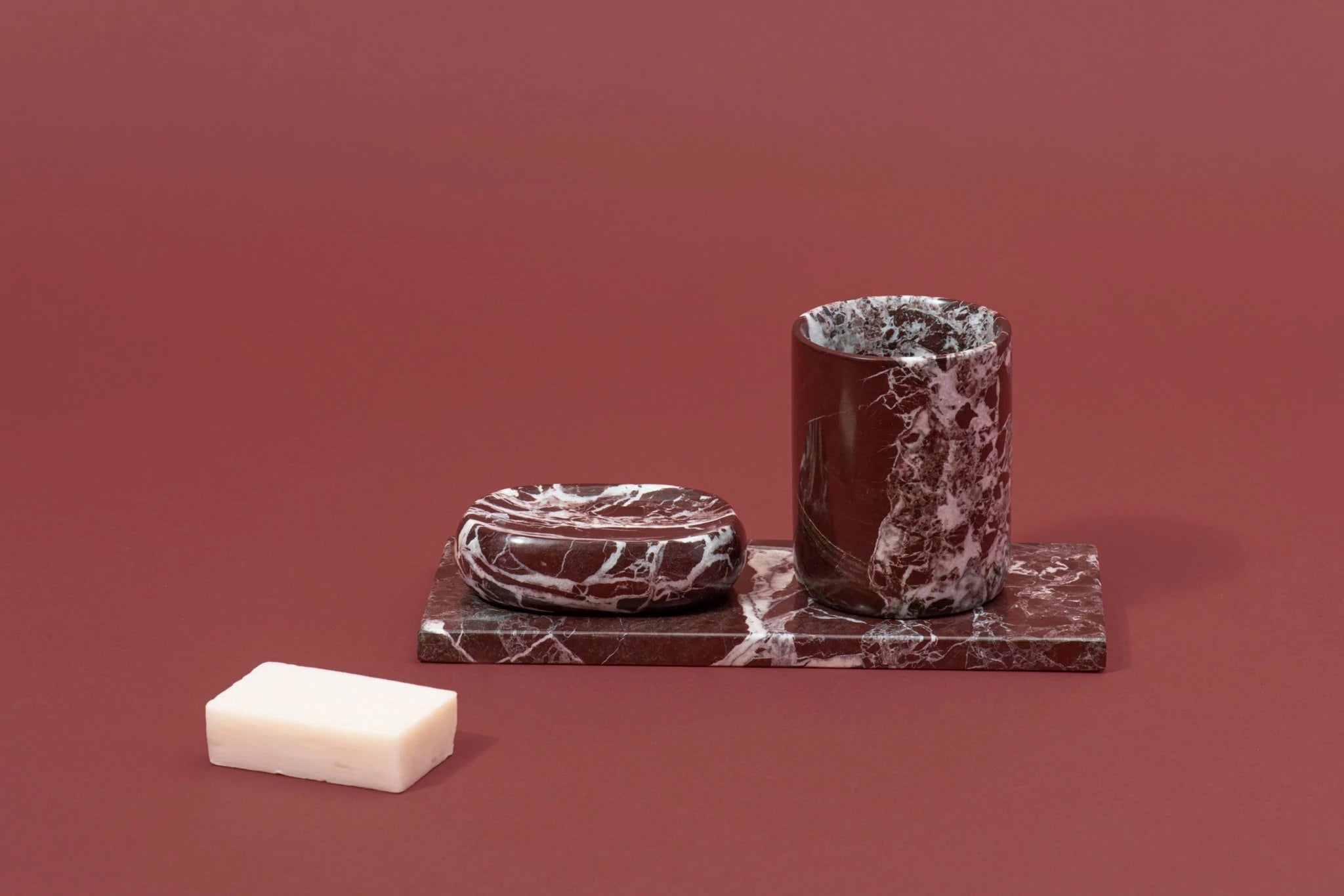 Burgundy Marble 'Classic' Toothbrush Holder